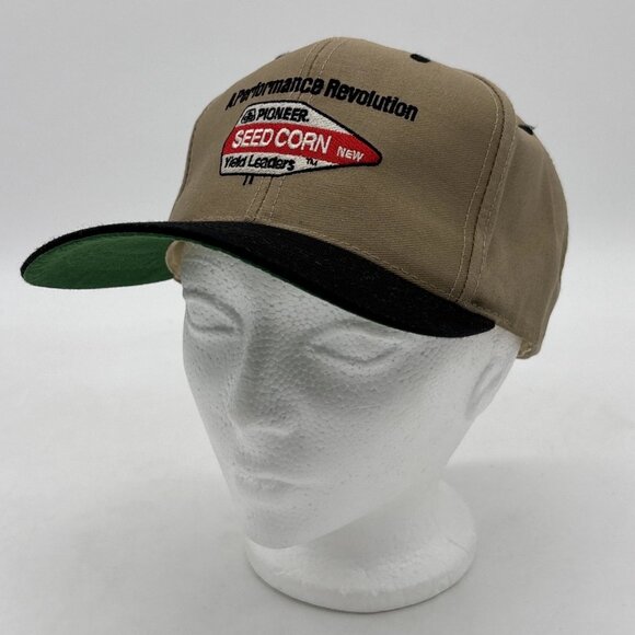 Pioneer Seed Corn Trucker Hat Yield Leaders Snapback Brown Black Adjustable - Picture 1 of 9